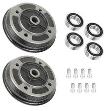 2 Front Brake Drum Hub W/ Bearing Bolt for Kawasaki Mule 2500 KAF620C 1994-2000