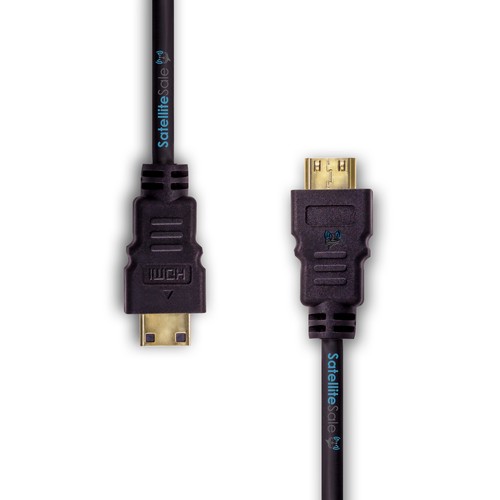 SatelliteSale Mini HDMI To HDMI Cable 4K 2160p PVC Black Cord 3 feet - Picture 2 of 5