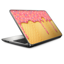 Universal Laptop Skins Wrap for 14" - Ice Cream Cone Pink Sprinkles