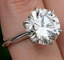 10.00 Ct F VS1 Round Solitaire Platinum Lab Grown Diamond Ring IGI Certified