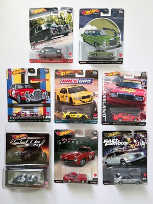 HOT WHEELS Premium MERCEDES Car Culture Lot Of 8 280 SEL Elite 64 & More