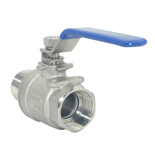 3/4 0.75 inch BSPT threaded MALE x Female Full Port Ball Valve Stainless SS 304 - Picture 2 of 9