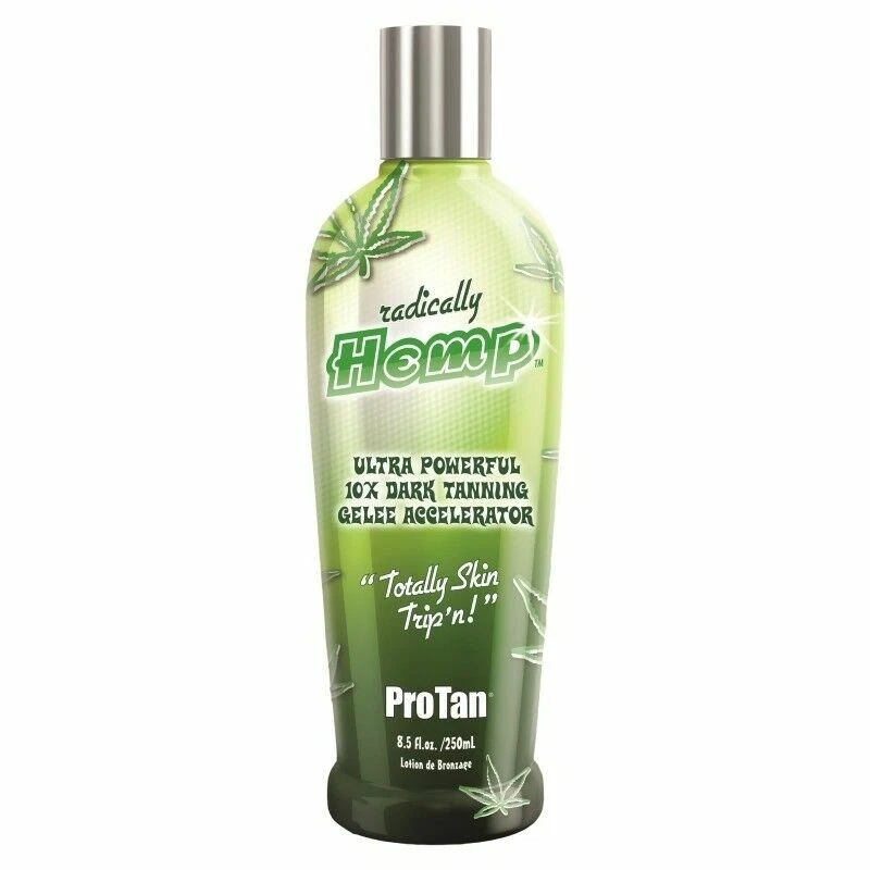 PRO TAN RADICALLY HEMP SUNBED TANNING LOTION CREAM+FREE REUSABLE UV SAFE GOGGLES
