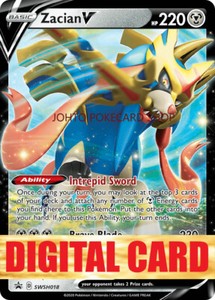 Zacian V Promo Swsh018 Sword Shield Digital Pokemon Tcg Online Code Fast Deliv Ebay