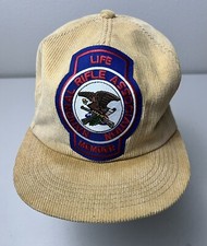 NRA Corduroy Snapback Hat Life Member 80s 90s Patch Made In USA RARE VTG