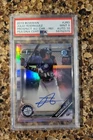 2019 Bowman Chrome Julio Rodriguez Auto Refractor /499 Graded PSA 9 Mint DNA 10