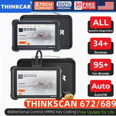 NEWEST THINKSCAN 689 672 K.EY Coding OBD2 Scanner Car Diagnostic ScanTool CANFD