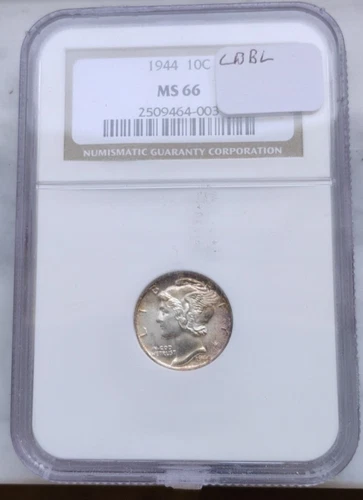 1944 Mercury Dime 10c NGC MS66