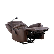 Leather Zero Gravity Recliner Massage Chair 8 Vibrating Points Power Recliner US