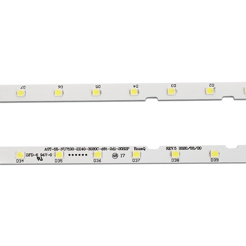 2 ud. Tiras de LED AOT_55_NU7300/NU7100 para Samsung 55" TV UN55NU7300F UN55NU7200 - Imagen 4 de 5