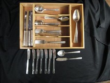 ONEIDA PRESTIGE PLATE GRENOBLE SILVERPLATE FLATWARE - 53 PIECES - CA 1938
