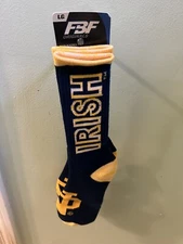 NCAA NOTRE DAME For Bare Feet SOCKS SIZE LARGE 10-13