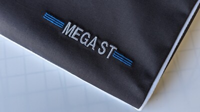 ATARI MEGA ST  keyboard -  Dust cover- Graphite grey cotton canvas- embroidered