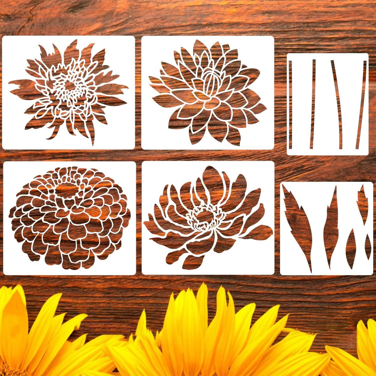 Flower Stencil for Garden Fence Large Flower Stencils for Wall 14” Templates | eBay flower-stencil-for-garden-fence-large-flower-stencils-for-wall-14-templates-ebay