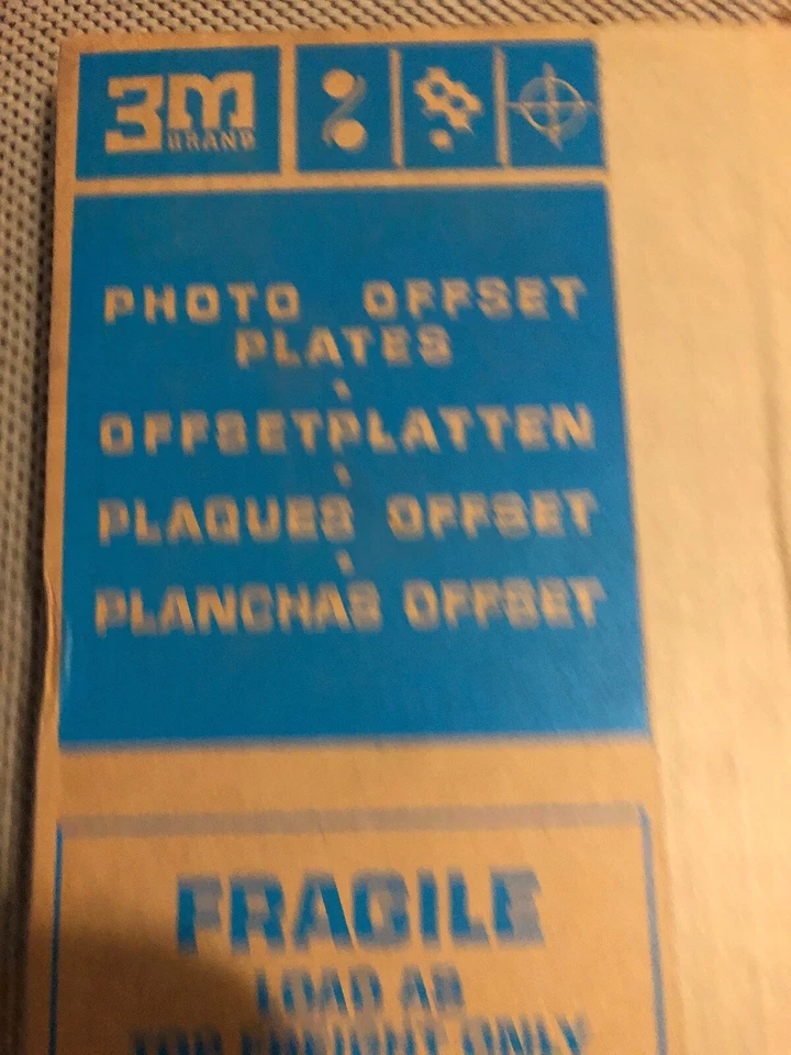 VTG 3M Brand Photo OFFSET 100 PLATES presensitized R 10"x15 3/8" EXP 6/1971 RARE - Image 2 of 4