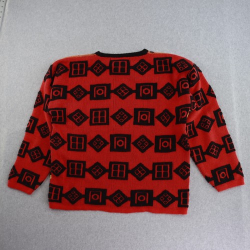 Kitty Hawk Vivian Wang Womens Size Small Sweater Colorful Geometric Design VTG - Picture 9 of 14