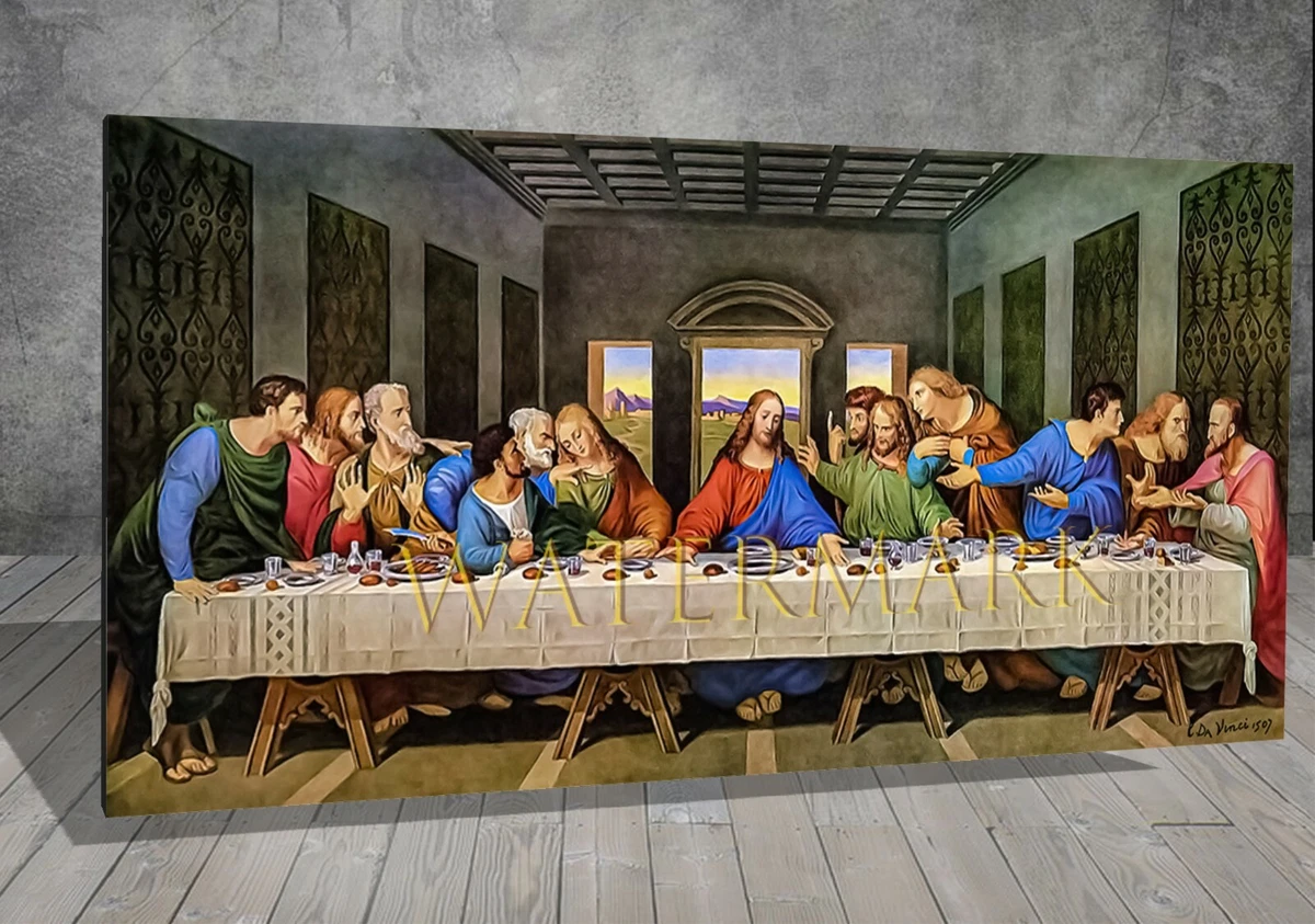 RELIGION CANVAS Da ART | eBay CHURCH w2 Supper The Last Vinci 213 PAINTING PRINT