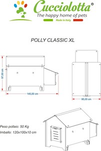 discount wholesale Chicken coop for 8 hens HPL classic model polly 