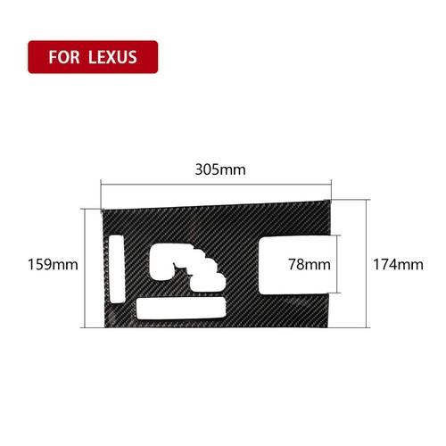 Carbon Fiber Gear Shift Panel Cover Trim Sticker For Lexus IS250 IS350 2006-2012 - Picture 3 of 8