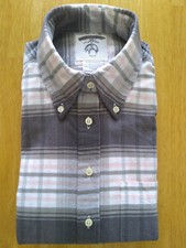 NWOT Brooks Brothers Black Fleece Check Womens Flannel Shirt Size 6 MSRP 225