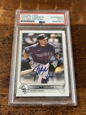 Garrett Hampson IP Signed Topps Card PSA DNA Coa Slab Rockies Autographed