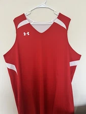 Under Armour MEN'S Reversible Basketball Jersey | Red/white | Adult XXL. | New.