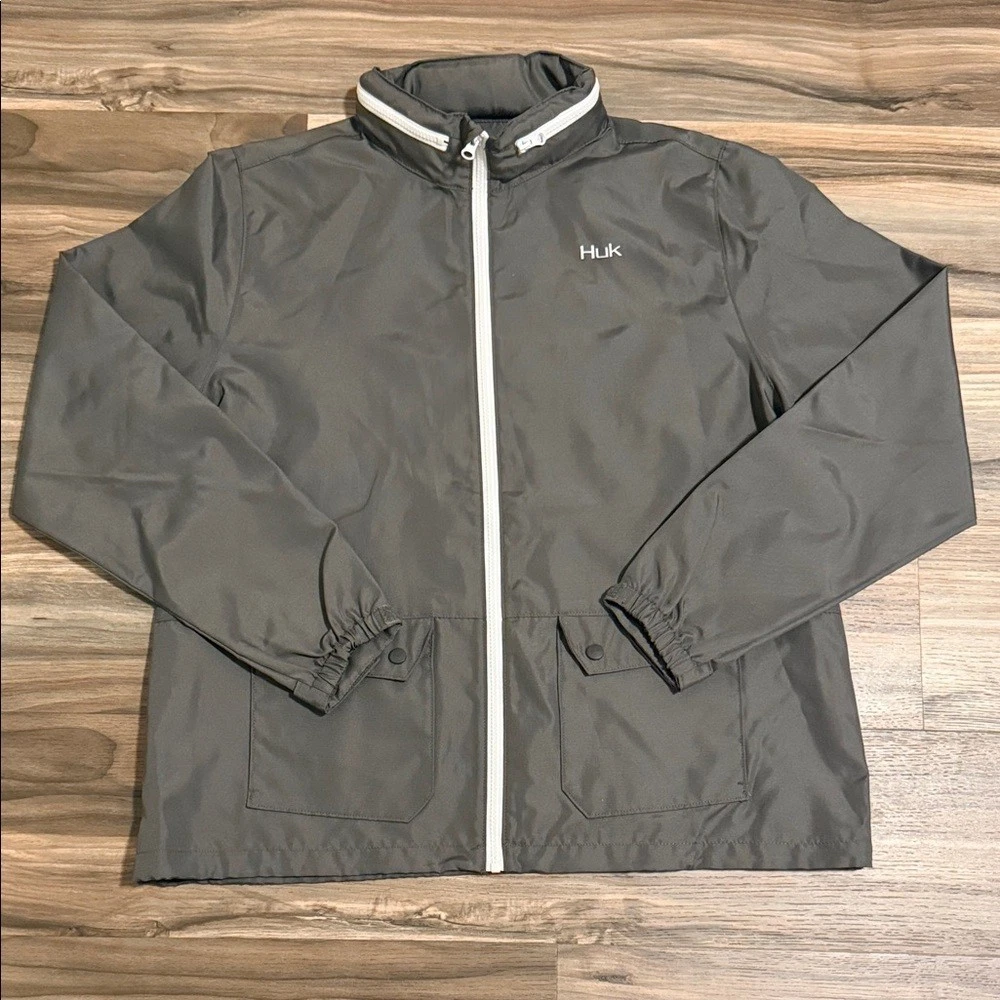 Huk Jacket Men’s XL Grey Performance Fishing Packable Rain Windbreaker Hooded
Opens in a new window