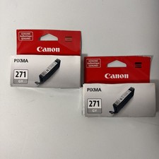 2x Canon PIXMA 271 CLI-271 Gray GY Ink Tank Printer Cartridge Genuine OEM NEW