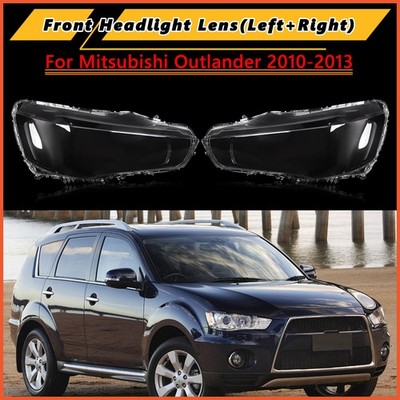 Front Left+Right Headlight Lens Headlamp Covers For Mitsubishi Outlander 2010-13