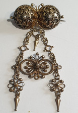 antike XL Brosche Silber 830 - Norwegen David Andersen - 1888-1925