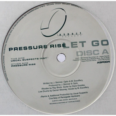 #ad #ad PRESSURE RISE amp; USUAL SUSPECTS LET GO 12quot; UK DNB DJ DRUM AND BASS OOP HTF DJ $22.80
