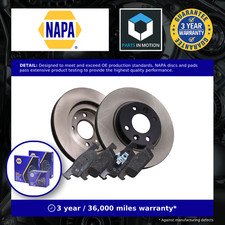 2x Vented Brake Discs and Pads fits RENAULT CLIO Mk4 Front 12 to 15 258mm Set
