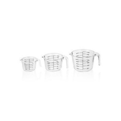 Messbecher Set Borosilikatglas 0,25 / 0,5 / 1,0 Liter Skalierung 50/100/200 ml
