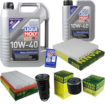INSPEKTIONSKIT FILTER LIQUI MOLY ÖL 6L 10W-40 für Mazda 6 Station Wagon GY 2.0