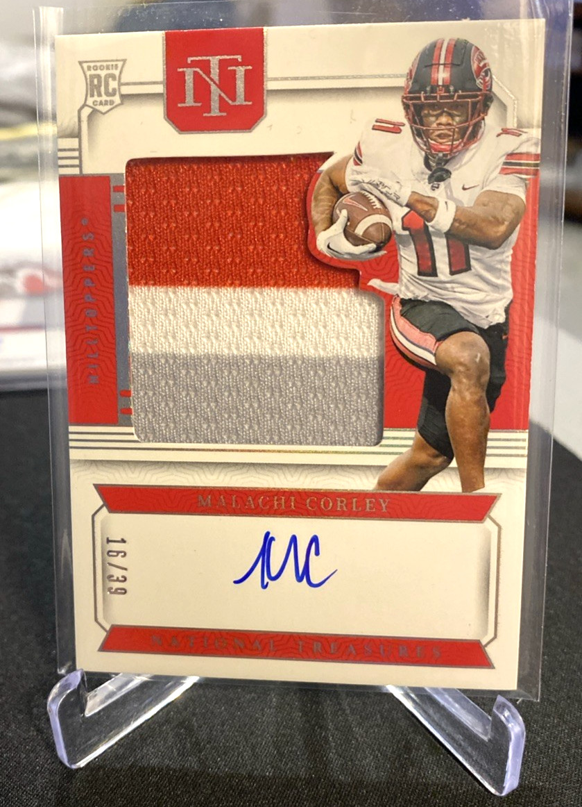 2024 National Treasures Malachi Corley #CCS-MC WKU - Browns  RC Patch AUTO /39