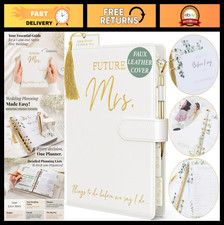 Wedding Planner Organizer - Faux Leather 'Future Mrs' Binder with Pen Bookmark