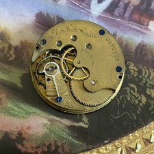 VINTAGE 1887 Elgin Pocket Watch Movement - 6 Size - Grade 94 - 11 Jewels - RUNS