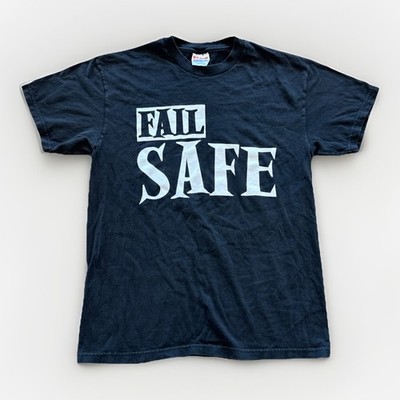 Fail Safe Shirt Mens M black Cotton Band Tee Alien Skater Y2k Vintage