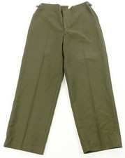 Rare Vintage Military Surplus Utility Zip Fly Trousers Pants 80s Olive Drab SZ M