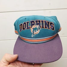 Vintage Miami Dolphins Logo Snapback Hat Cap Starter Pro Line NF