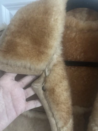 VTG Overland Sheepskin Co. Shearling Vest Multi Pocket Western Men's Small image 5