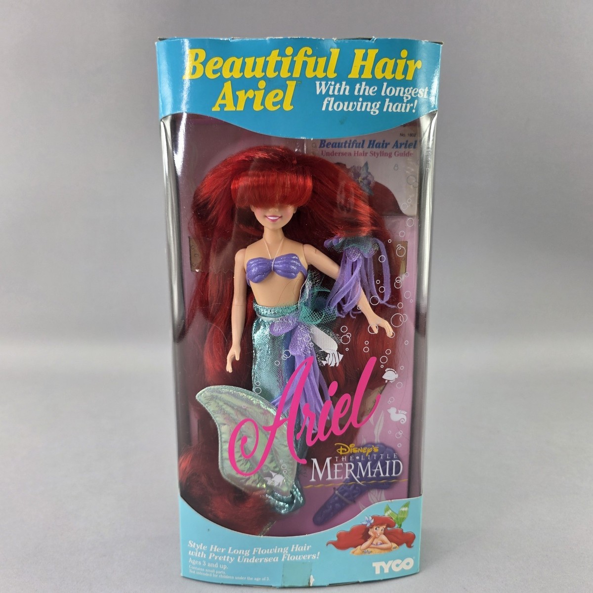 Vintage 90s TYCO Hair Ariel Doll The Little Mermaid Disney for