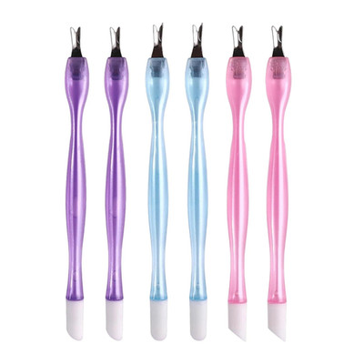 6 Stück Nagelhautgabel, Edelstahl Dead Skin Gabel, Cuticle Pusher, Cuticle Trimm