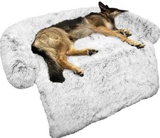 Calming Dog Bed Fluffy Plush Dog Mat for Furniture Protector