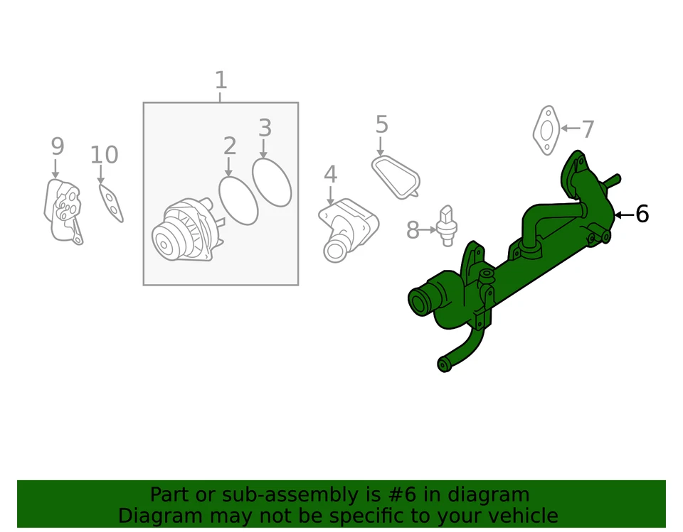 Подлинный Nissan Altima Maxima Murano 3,5 воды выпуск трубы новый OEM - Изображение 4 из 4