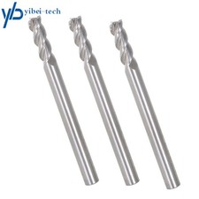 3 Pcs 1/8" 3 Flute 1-1/2" Overall Length 3/8" LOC Regular Carbide End Mill New