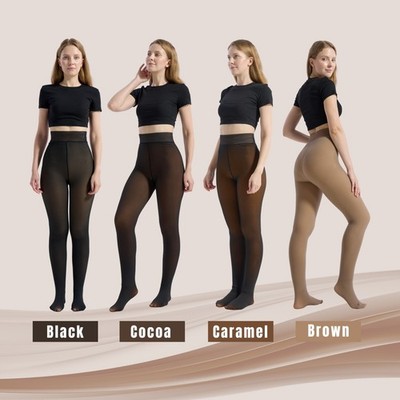 Lavishfit Women Fleece Lined Thermos Tights Translucent Extra Warm Stockings US