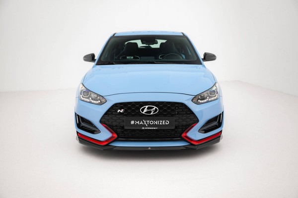 Maxton Design Frontlippe V.1 Passend FüR Hyundai Veloster N Mk2 Schwarz Hochglan-image