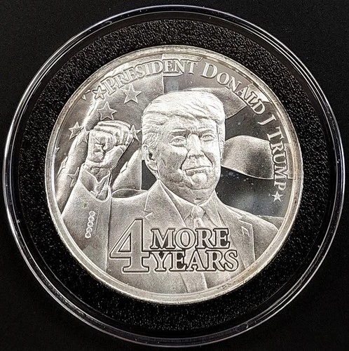 2024 President Donald J. Trump, 4 More Years, 1 Troy Oz .999 Fine Silver round!
