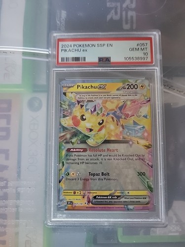 2024 Pokemon SSP En-Surging Sparks #057 Pikachu EX PSA 10